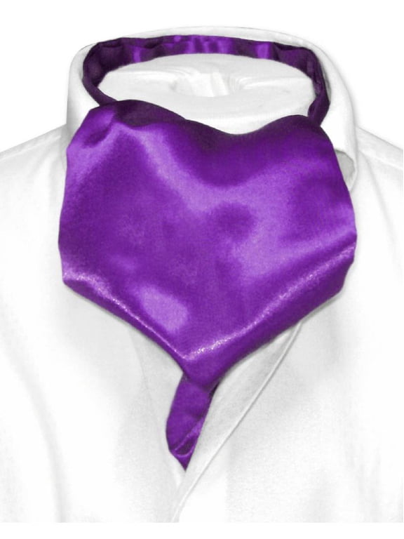 ASCOT Solid PURPLE INDIGO Color Cravat Men's Neck Tie