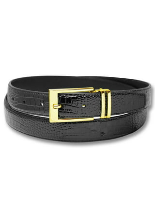 INC International Concepts INC Men's Black Matte Gold Buckle Belt