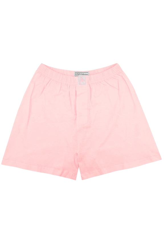 Mens Solid Light Pink Color BOXER 100% Knit Cotton Shorts size 3XL