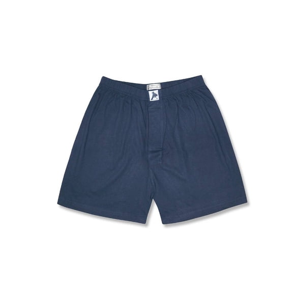 Biagio Mens Solid NAVY BLUE Color BOXER 100% Knit Cotton Shorts size Small