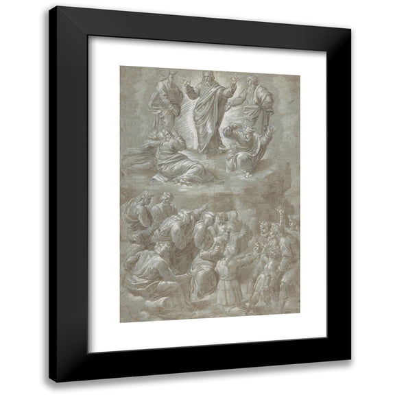 Biagio Pupini 11x14 Black Modern Framed Museum Art Print Titled - The Transfiguration, After Raphael (1511-51)