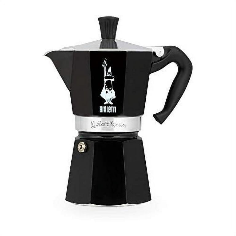 Bialetti, 06774, Moka Cafe 3 cup, Stove Top Espresso Maker, Black