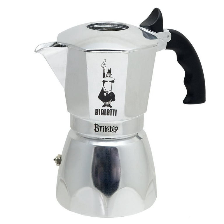 Bialetti - New Brikka, Moka Pot, the Only Stovetop Coffee Maker Capable of  Producing a Crema-Rich Espresso, 4 Cups (5,7 Oz), Aluminum and Black