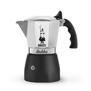 Bialetti Brikka Moka Pot, Crema Rich Stovetop Espresso Maker, 2 Cup Italian Coffee Maker, Black, 100ml