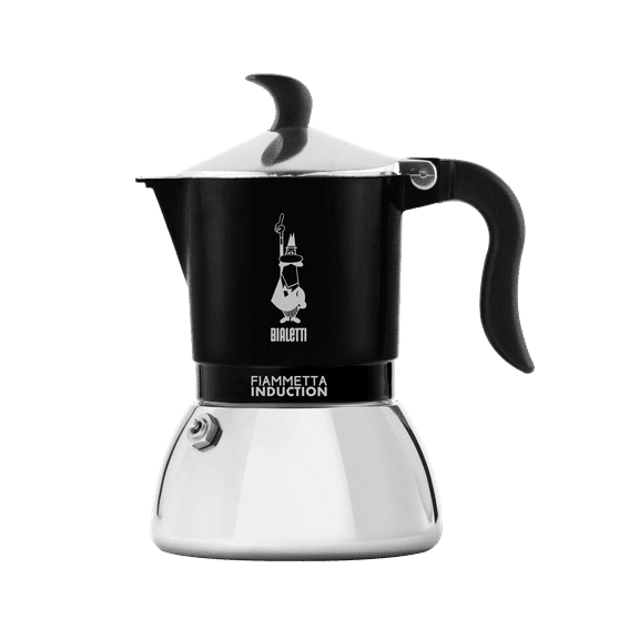 Bialetti Fiammetta Italian Moka Espresso Stovetop Coffee Maker Pot 4 Cups Induction - Black