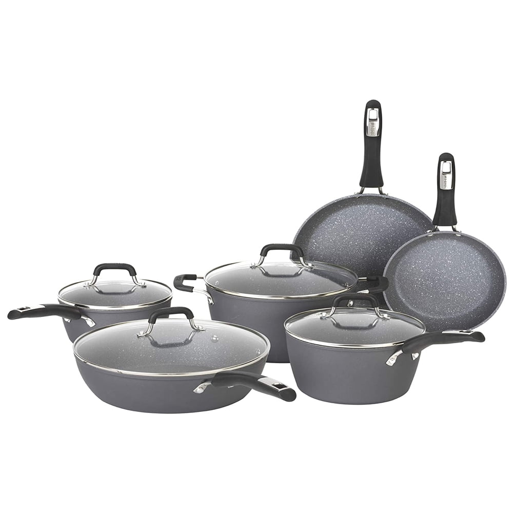 Bialetti Impact Nonstick Heavy Gauge Oven Safe 10 Piece Cookware Set