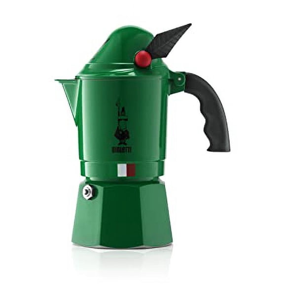 Bialetti Moka Express Alpina, Moka Pot (Coffee Maker), 3-Cup, Green, Aluminum, Small