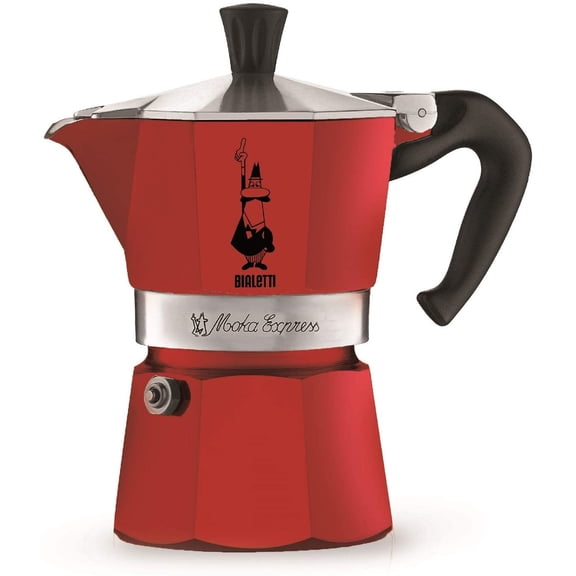 Bialetti Moka Express 1 Cup Espresso Maker, Red 4941