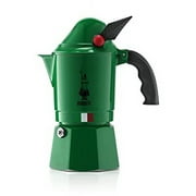 Bialetti Moka Express Alpina, Moka Pot Coffee Maker, 3-Cup, Green, Aluminum, Small