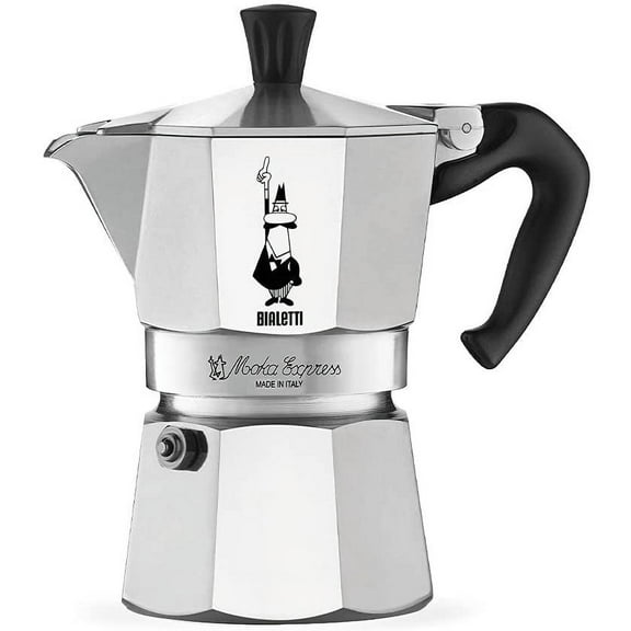 Bialetti Moka Express Stovetop Coffee Make Aluminium - 6 Cup