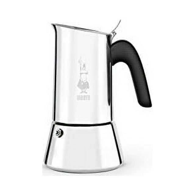 Bialetti New Venus Induction, Stovetop Coffee Maker, 18/10 Steel, 4-Cup Espresso, suitable for all types of hobs