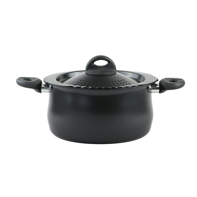 Bialetti 5.5 Quart Nonstick Aluminum Pasta Pot w/ Spaghetti Pouring