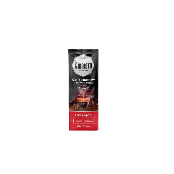 Bialetti Omni Ground Espresso  Classico Roast, Compatible with All Filter Coffee Makers, Ideal for Coffee Bags & Sachets (250g Pack)