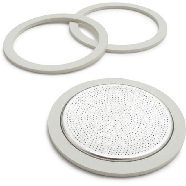 Bialetti Replacement Gaskets and Filter For 9 Cup Stovetop Espresso