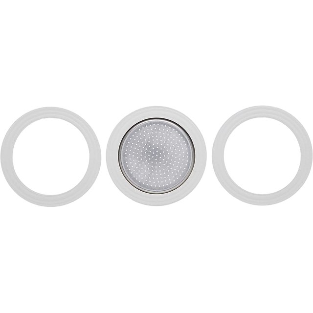 Bialetti Replacement Gaskets and Filter for 1 Cup Moka / Break / Dama