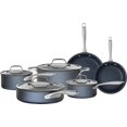 Bialetti Sapphire Hard Anodized Nonstick 10Piece OvenSafe Cookware