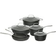 Bialetti Titan Textured Nonstick 10Piece Cooking Pans Set, Black
