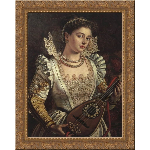 Bianca 24x20 Gold Ornate Wood Framed Canvas Art by William Holman Hunt