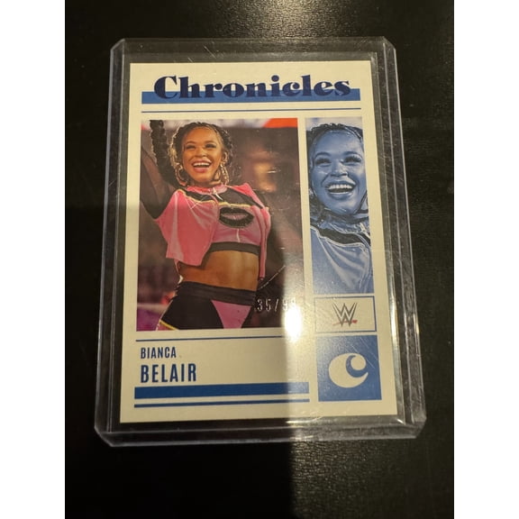 Bianca Belair WWE Blue Parallel Variety Panini Trading Card Near Mint Or Better