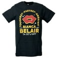 thumbnail image 1 of Bianca Belair Red Lips EST Black T-shirt, 1 of 4