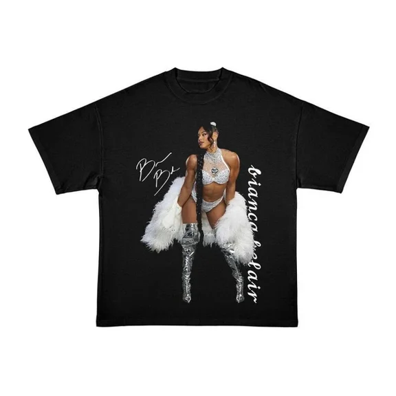 Bianca Belair Wwe T-Shirt, Exclusive Fan Apparel, Classic Wrestling Fan Shirt ,Black Color,Size L