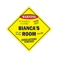 thumbnail image 1 of Bianca's Room Sign Crossing Zone Xing | Indoor/Outdoor | 14" Tall kids bedroom decor door children's name boy girl, 1 of 5