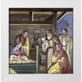 thumbnail image 1 of Bianchini, Vittorio 12x12 White Modern Wood Framed Museum Art Print Titled - Adoration of The Shepherds, 1 of 4