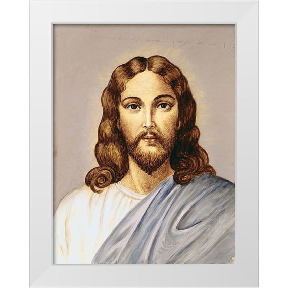 Bianchini, Vittorio 19x24 White Modern Wood Framed Museum Art Print Titled - Christ