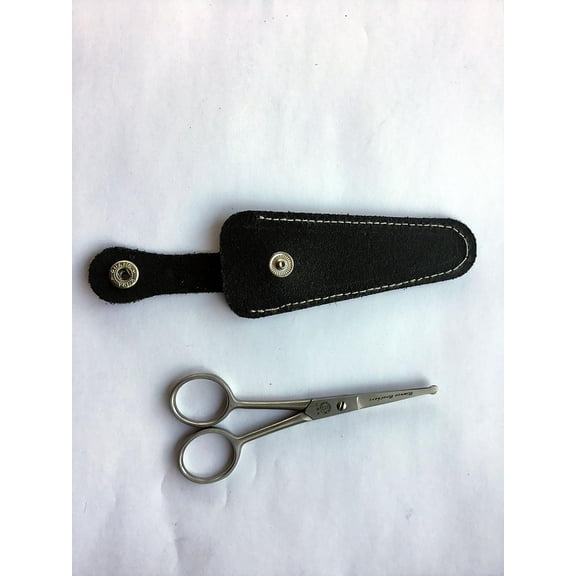 Bianco Brothers Instruments Surgical Grade Stainless Steel Sharpest Nose Hair Scissors, Nose Grooming Scissors in Real Leather Case