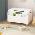 thumbnail image 1 of Bianlte Wood Storage Bench Toy Chest Bench Foot Rest Seat,Toy Chest Bench for Bedroom Living Room,White, 1 of 7