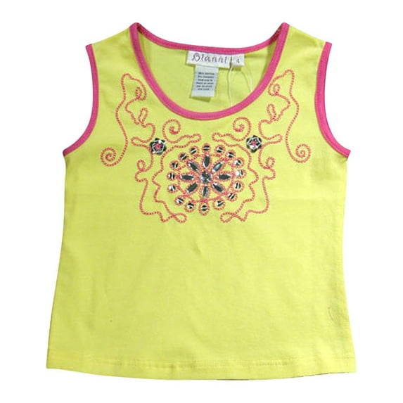 Bianni - Little Girls Lace Tank Top Yellow / 5