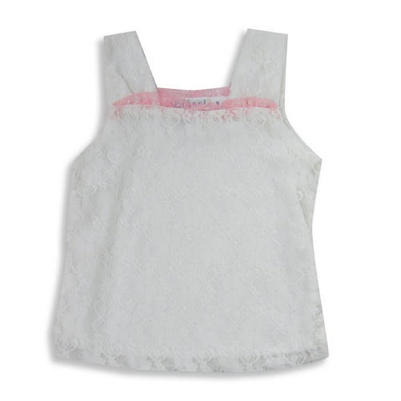 Bianni - Little Girls' Tank Top 15460-5 (white lace)