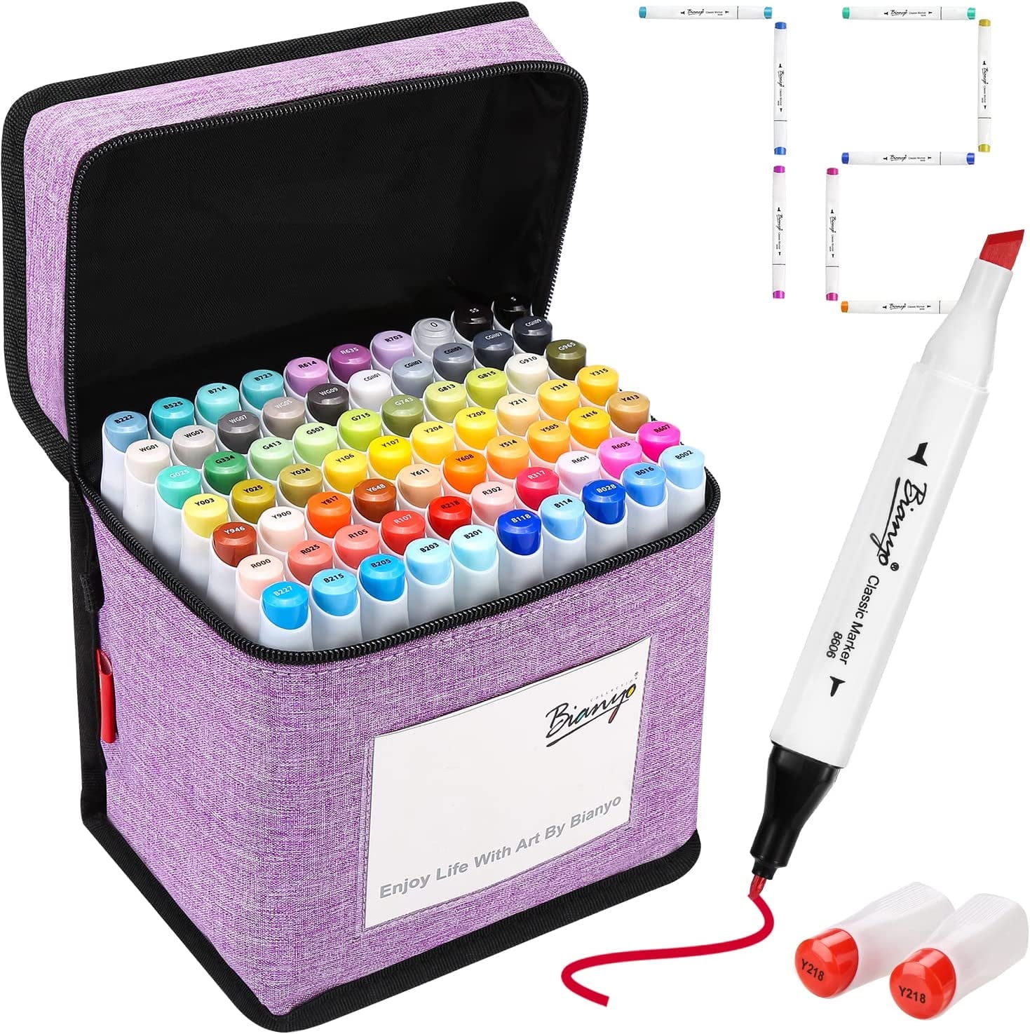 Bianyo Classic Series Dual Tip Art Markers, Set of 72 - Walmart.com