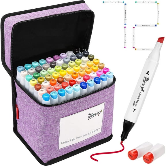 Bianyo Classic Series Alcohol-Based Dual Tip Art Markers, Set of 72