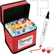 Bianyo Classic Series Alcohol-Based Dual Tip Art Markers، مجموعة من 72