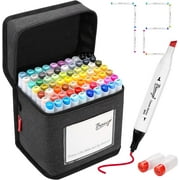 Bianyo Classic Series Art Marker Value Pack with Carrying Case, Broad Point, Multicolor 72 Count