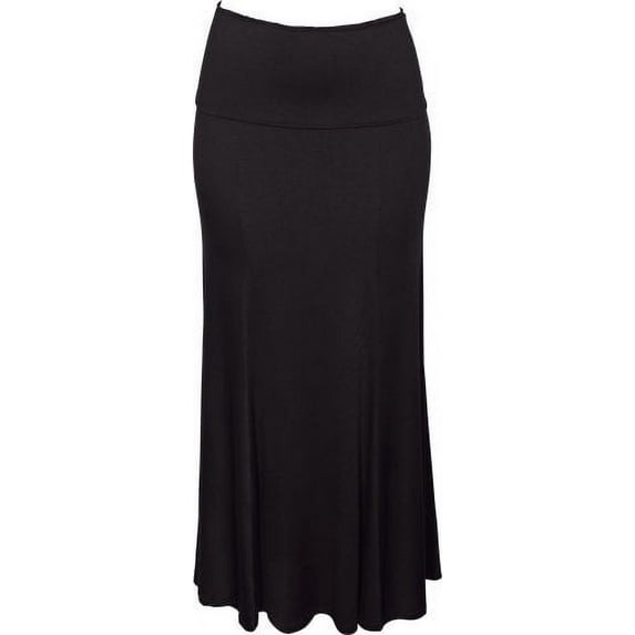 Bias Ankle Length Skirt Fold-Over Waist