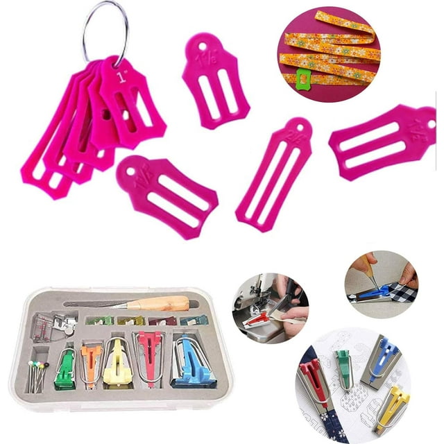 Bias Tape Maker Kits All 5 Sizes 6MM 9MM 12MM 18MM 25MM Binding Foot