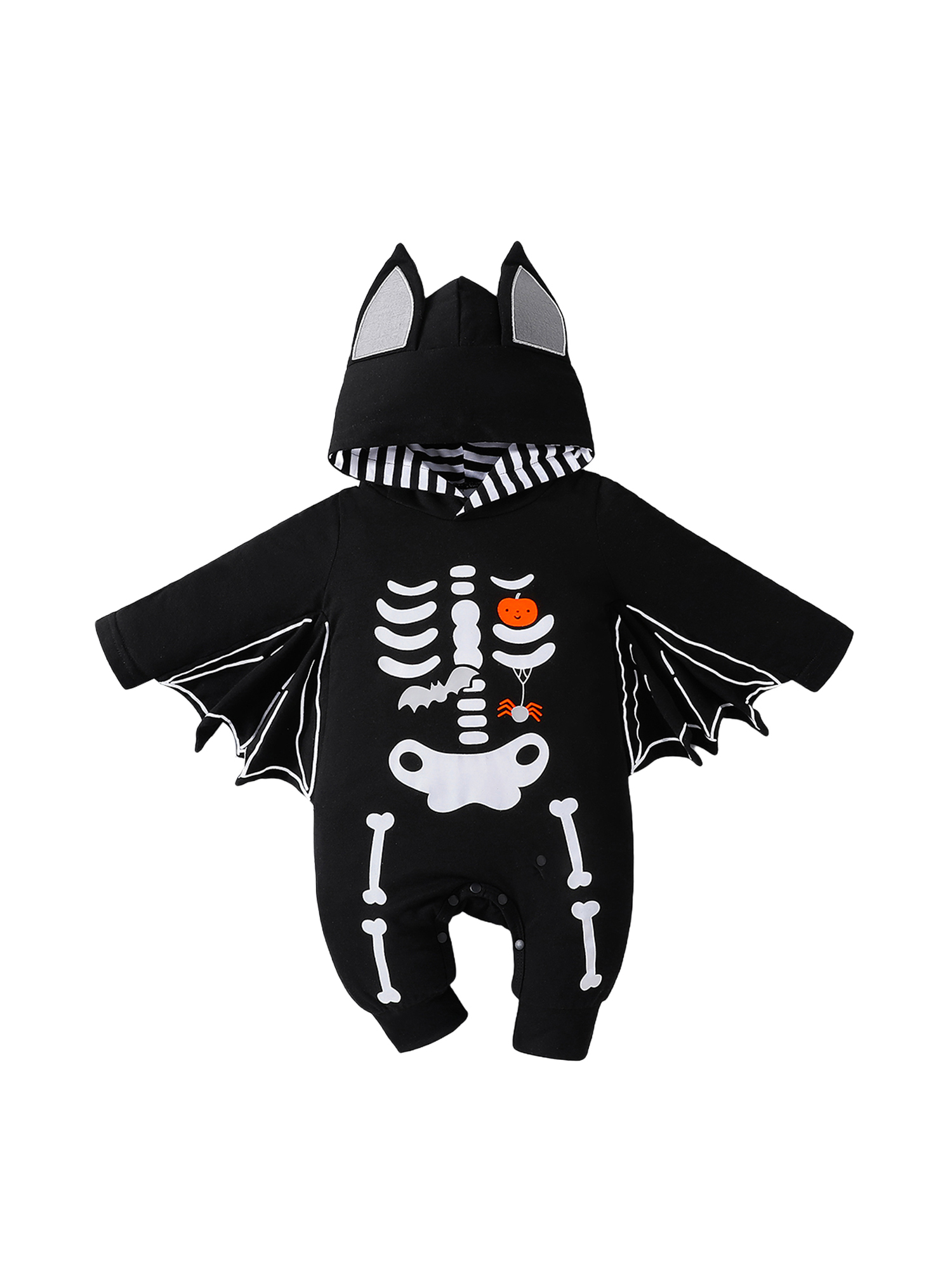 Biayxms Infant Baby Halloween Jumpsuit Outfits Skull Print Long Sleeve