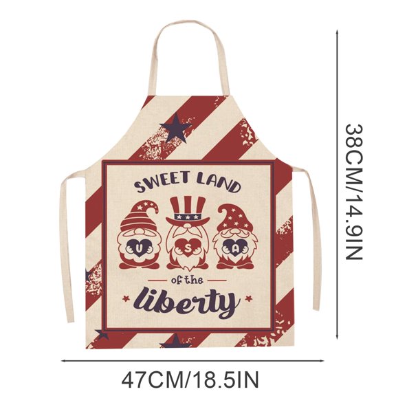 Bib Apron Baking Apron Men's Apron American Independence Day Apron Home Party Sleeveless Coverall Kitchen Cooking Apron Adjustable Baking Apron (1pc)