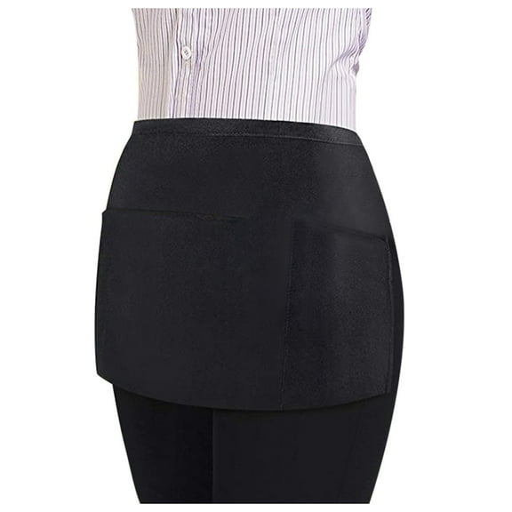Bib Apron Baking Apron Youth Apron Adult 3 Pockets Waterdrop Resistant Waitress Waist Apron Chef Apron
