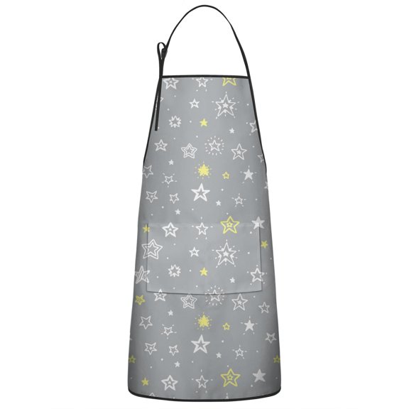 Bib Apron for Men Women Christmas Gifts for Men Mom Cool BBQ Grilling Chef Apron for Men Five-Star Grey Apron