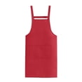 thumbnail image 1 of Bib Aprons - Unisex H Back Style Apron with 2 Pockets for Kitchen Crafting BBQ Drawing Cooking, 1 of 5
