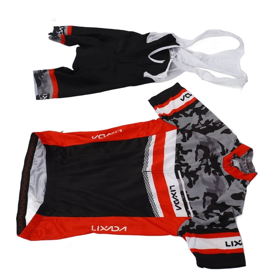 Bib Lixada Summer Cycling Jersey Set Short Sleeve Shirt And Padded Bib Shorts Breathable Bike Riding Biking Cycling Suit