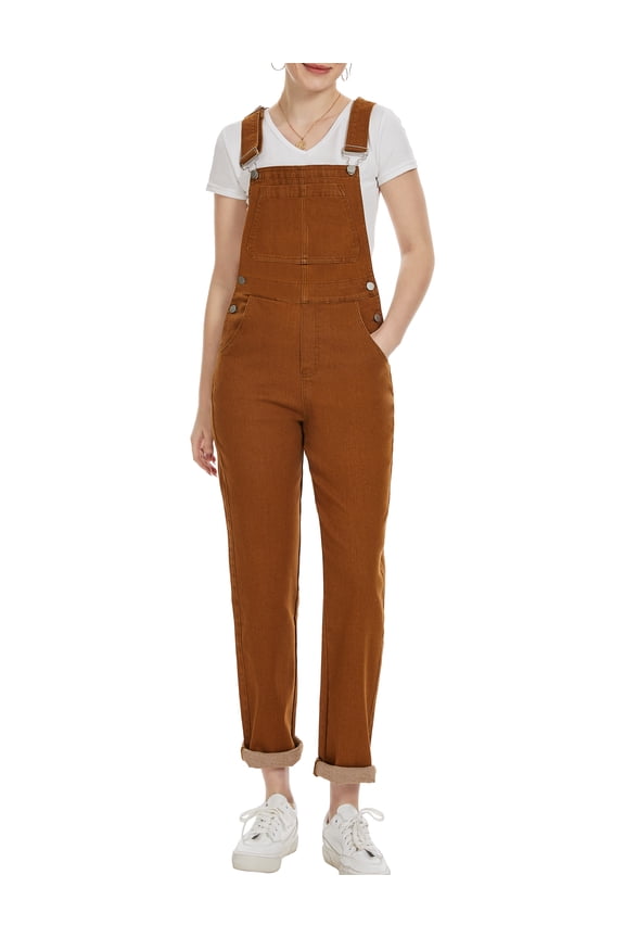 Bib Overalls for Women Fashion Jean Jumpsuit Adjustable Strap Coveralls