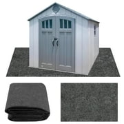 Bibana 10 x 10 FT Outdoor Storage Shed Mat, Waterproof Storage Shed Flooring Mat, Soft Patio Furniture Carport Mat Washable with Non-Slip Backing, Storage Shed Not Included