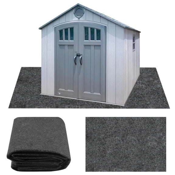 Bibana 10ft x 10ft Outdoor Storage Shed Mat, Waterproof & Non-Slip Flooring, Washable Pad for Patio Furniture, Carport, Garage, Workshop (Mat Only)