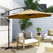 Bibana 10Ft Outdoor Adjustable Offset Cantilever Hanging Patio Umbrella