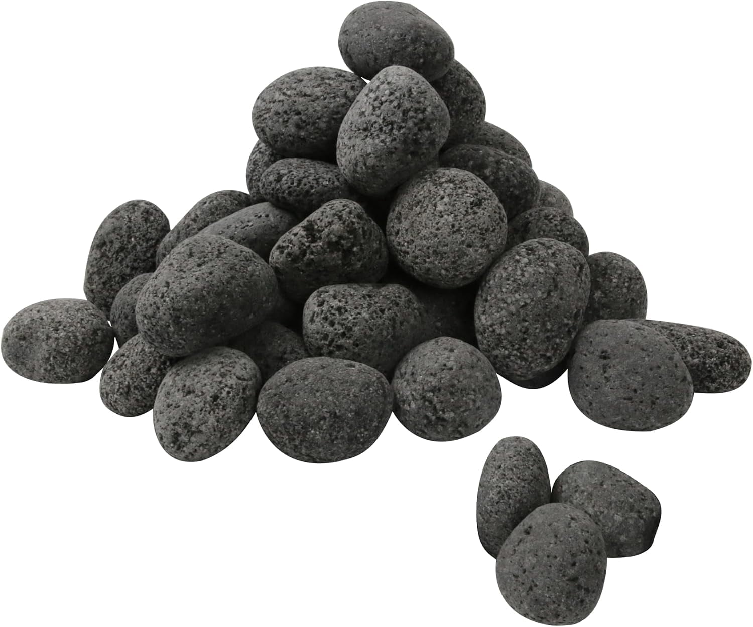 Bibana 10lbs Black Lava Rocks for Fire Pit, 1-2 Inch Natural Volcanic Stones for Gas Fireplaces & Propane Fire Pits, Decorative Lava Pebbles for Outdoor Patio, Garden & Indoor Use