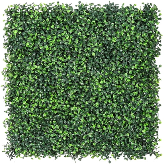 Bibana 12 Pieces 20"x 20" Artificial Boxwood Panels Topiary Hedge Plant, Privacy Hedge Screen Sun Protected Suitable for Outdoor, Indoor, Garden, Fence, Backyard and Decor (12PCS)
